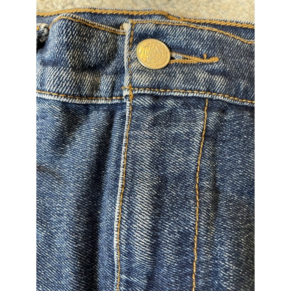 Vtg 80s Match High Waist Stirrup Jeans Sz 10 Blue Denim Medium Washed Foot Strap - Picture 3 of 11